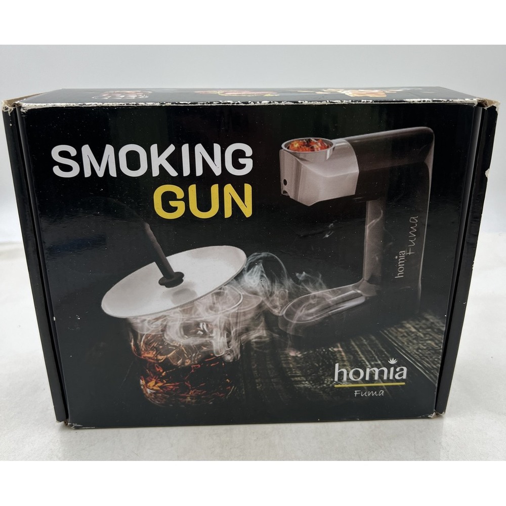 Homia Fuma Smoking Gun Starter Kit 13pc Food Drink Infuser Black New